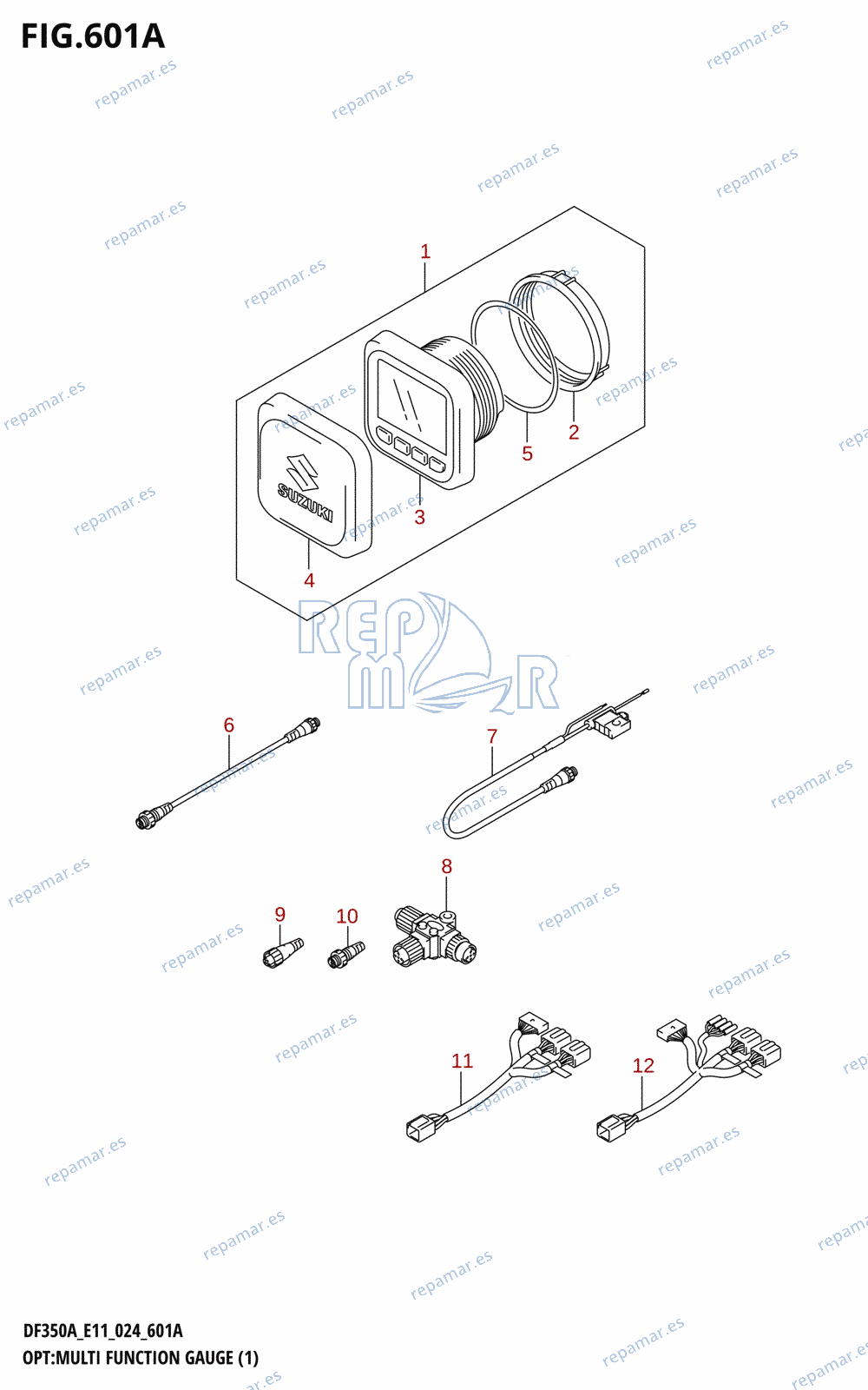 601A - OPT:MULTI FUNCTION GAUGE (1) (E11,E01)