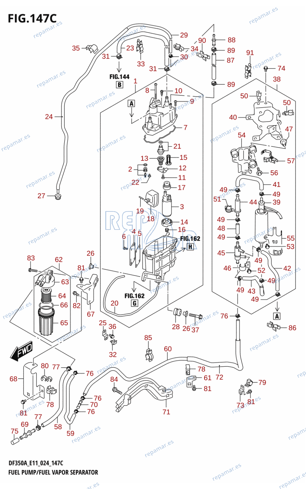 147C - FUEL PUMP /​ FUEL VAPOR SEPARATOR (E40)