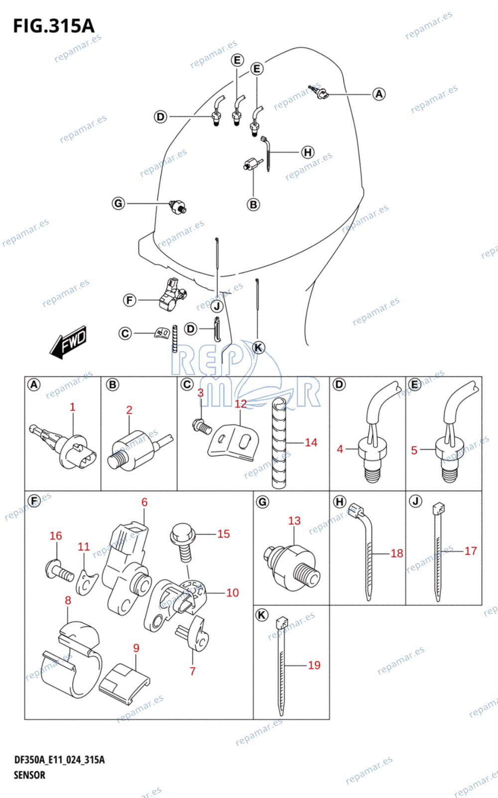 315A - SENSOR (DF350AMD,DF300BMD)