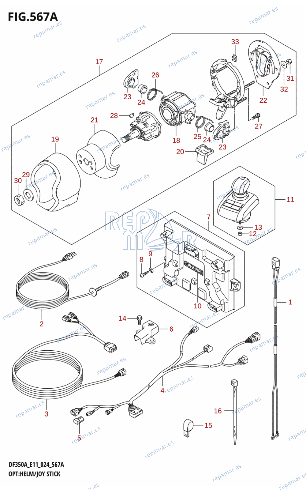 567A - OPT:HELM /​ JOY STICK (DF350AMD,DF300BMD)