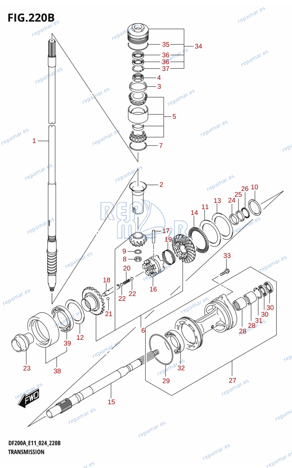 220B - TRANSMISSION (DF200AZ,DF175AZ,DF150AZ)