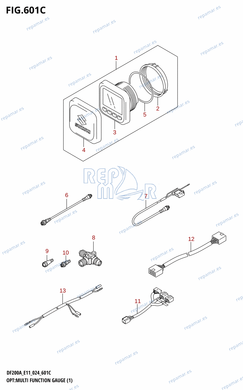 601C - OPT:MULTI FUNCTION GAUGE (1) (E03,E11)