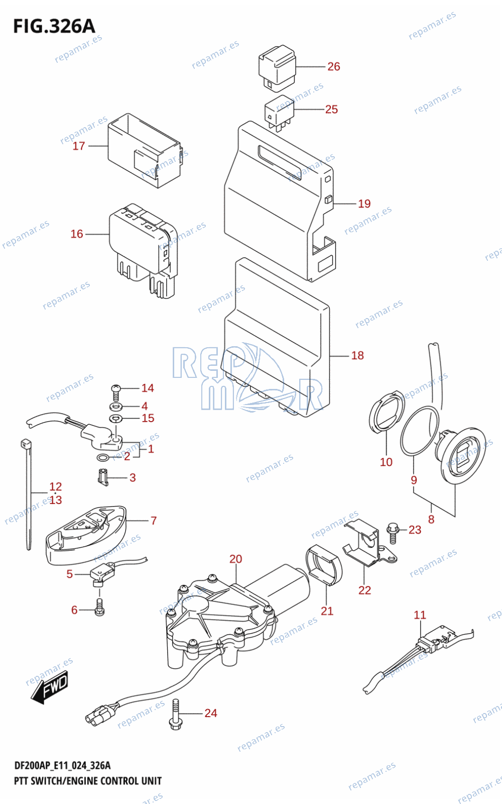 326A - PTT SWITCH /​ ENGINE CONTROL UNIT