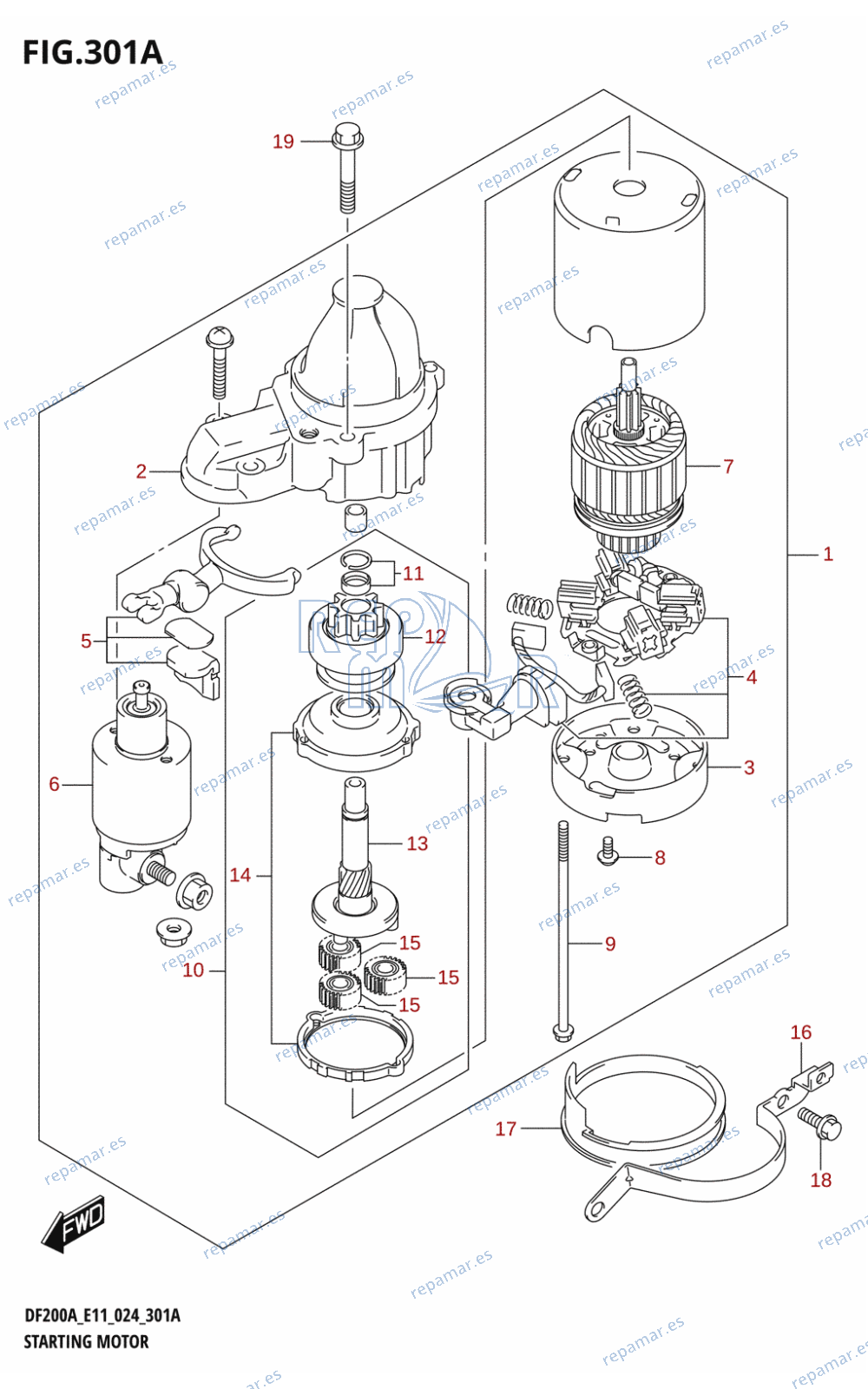 301A - STARTING MOTOR