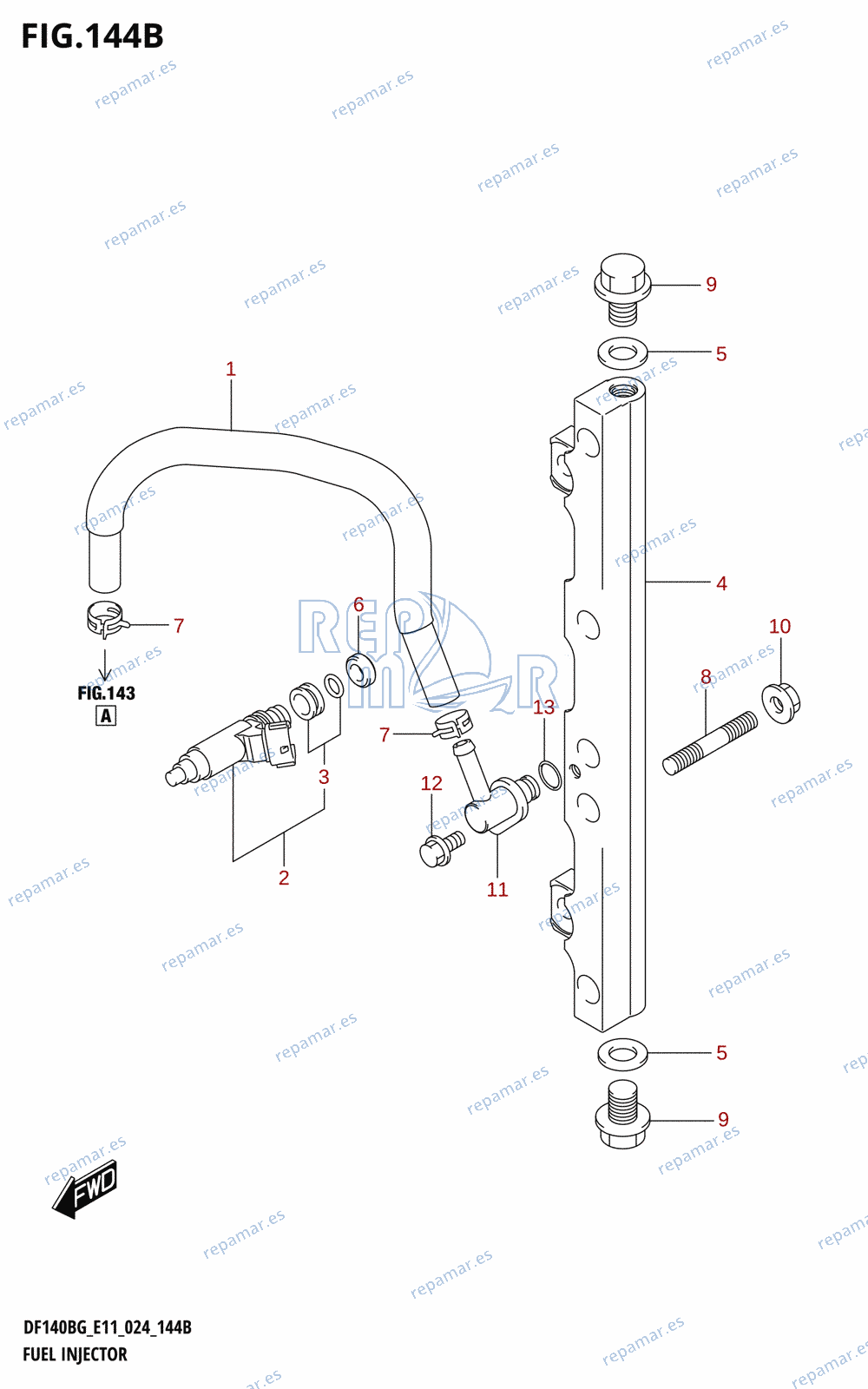 144B - FUEL INJECTOR (E40)