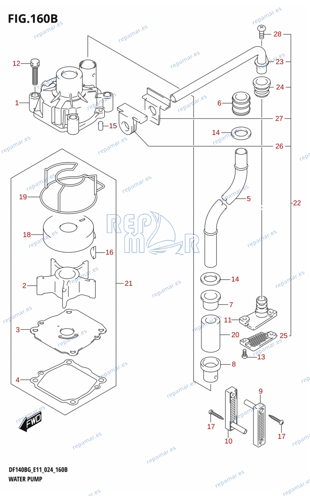 160B - WATER PUMP (E40)