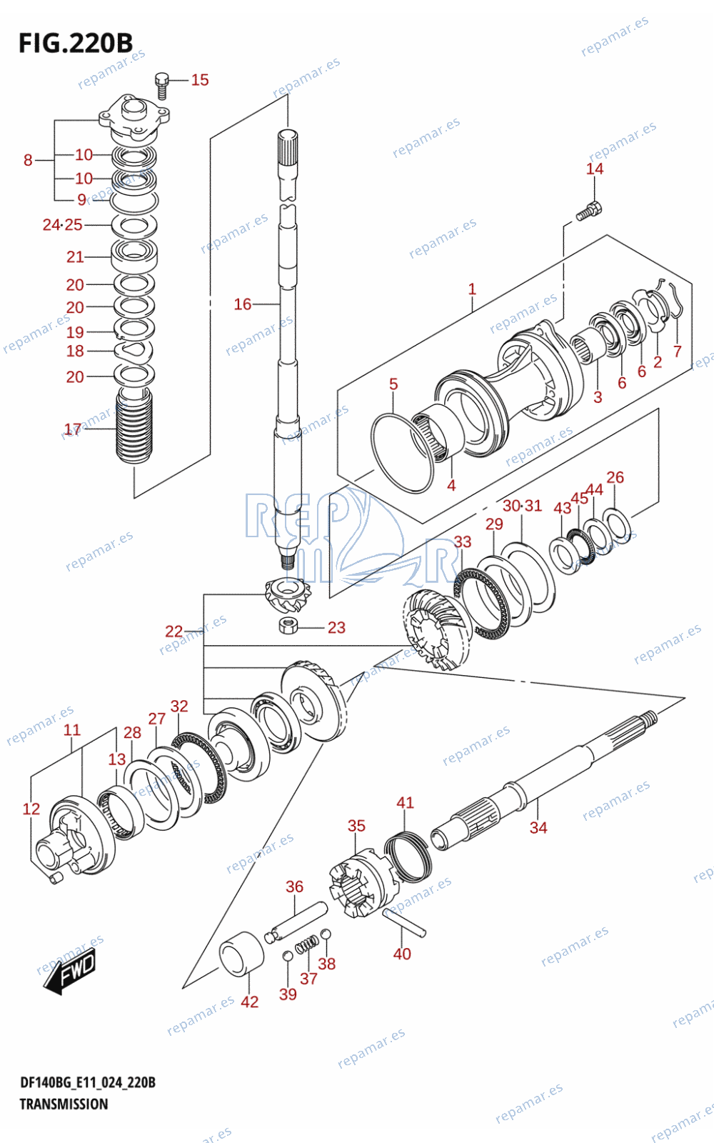 220B - TRANSMISSION (DF115BZG,DF140BZG)