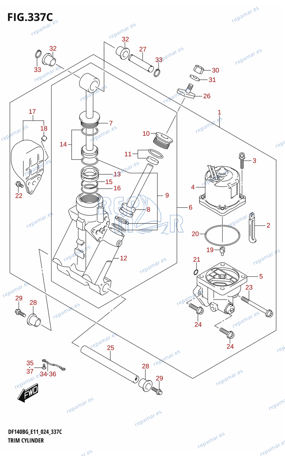 337C - TRIM CYLINDER ((DF140BG,DF140BZG):E40)