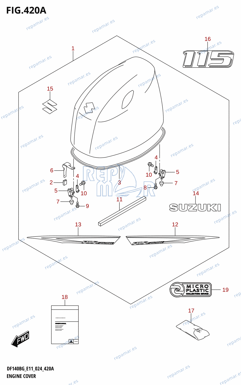 420A - ENGINE COVER (DF115BG,DF115BZG)