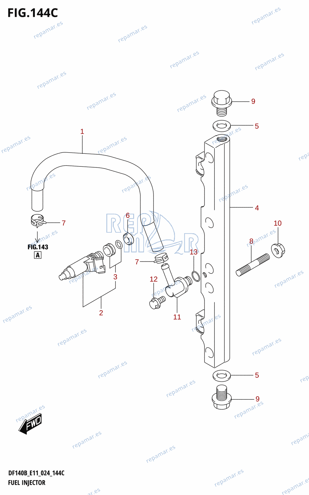 144C - FUEL INJECTOR (E40)