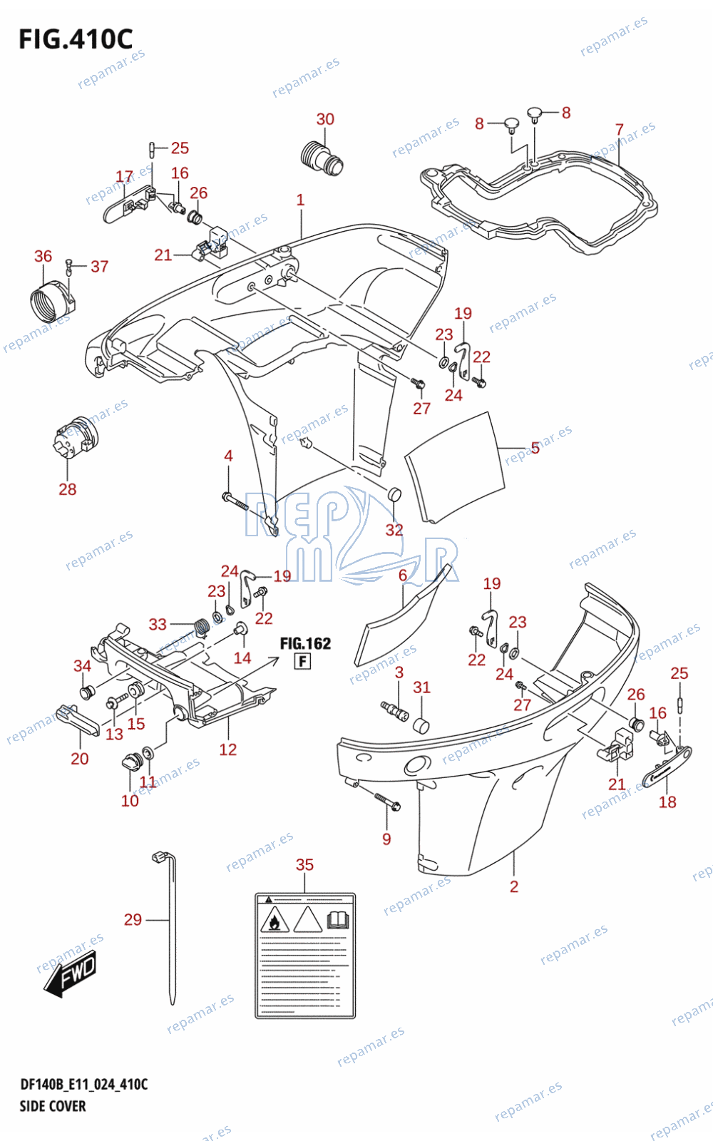 410C - SIDE COVER (DF115BSS)