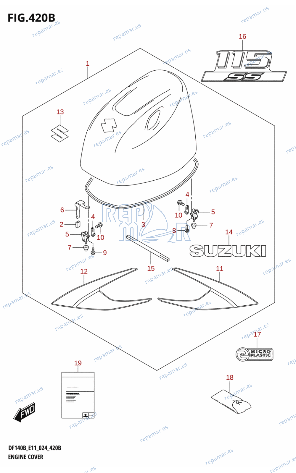 420B - ENGINE COVER (DF115BSS)