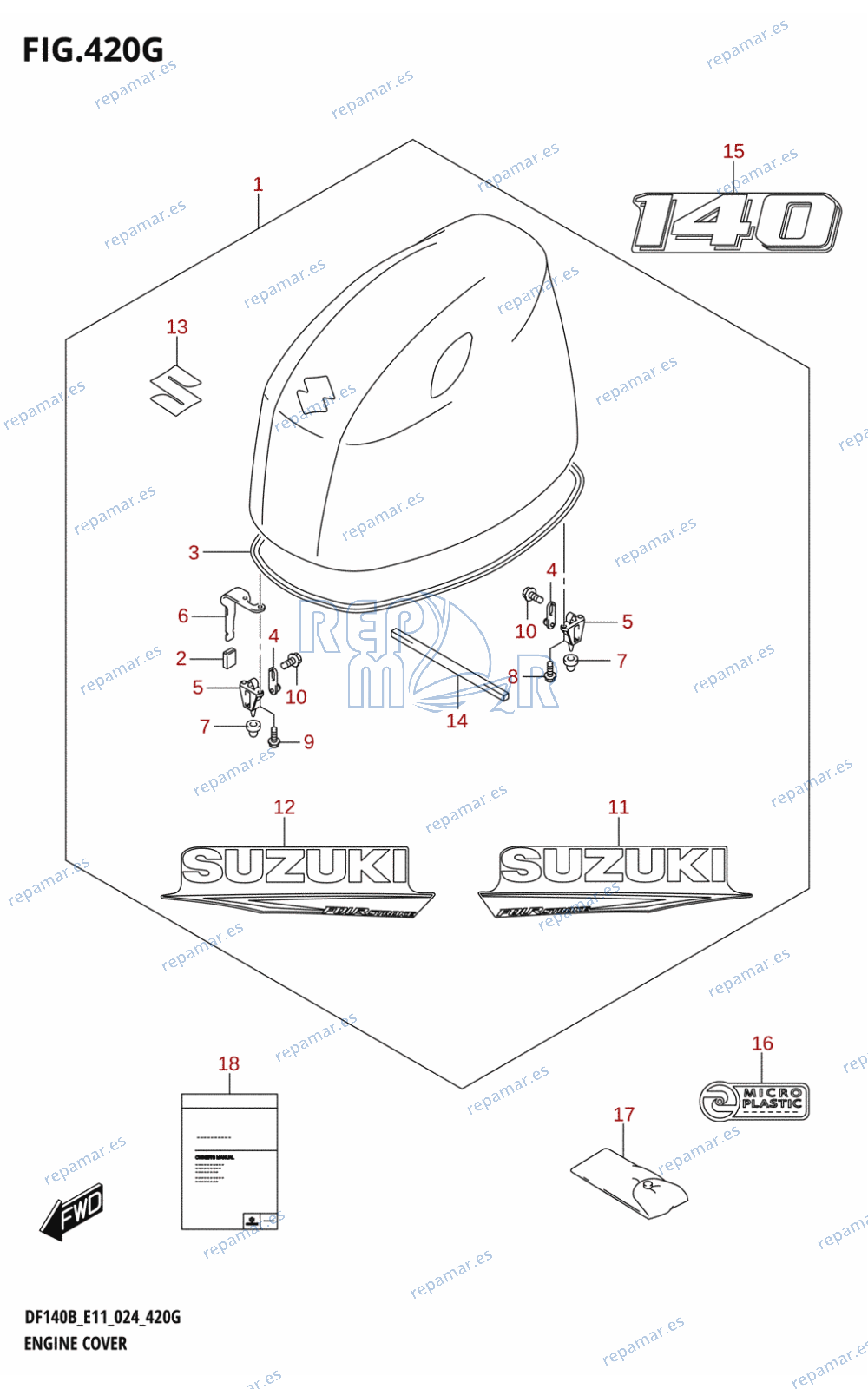 420G - ENGINE COVER (DF140BT,DF140BZ)