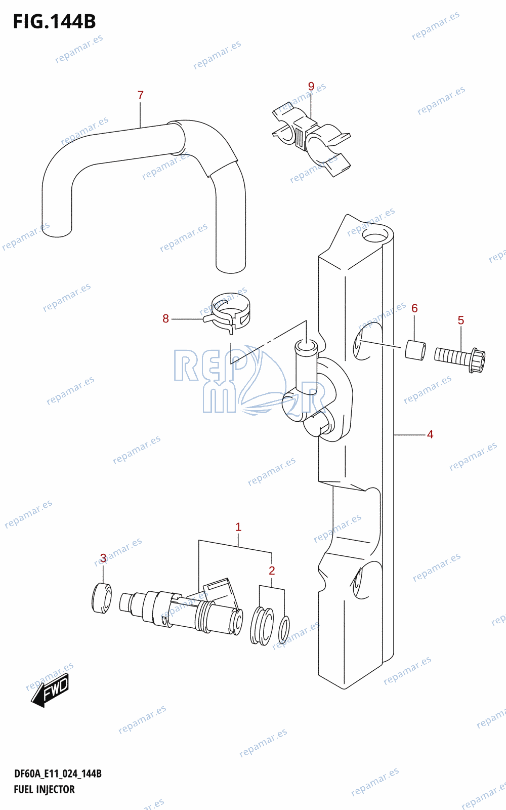 144B - FUEL INJECTOR (E40)