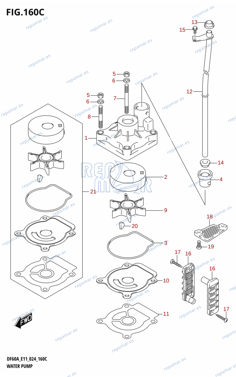 160C - WATER PUMP ((DF60A,DF60AQH,DF60ATH):E40)