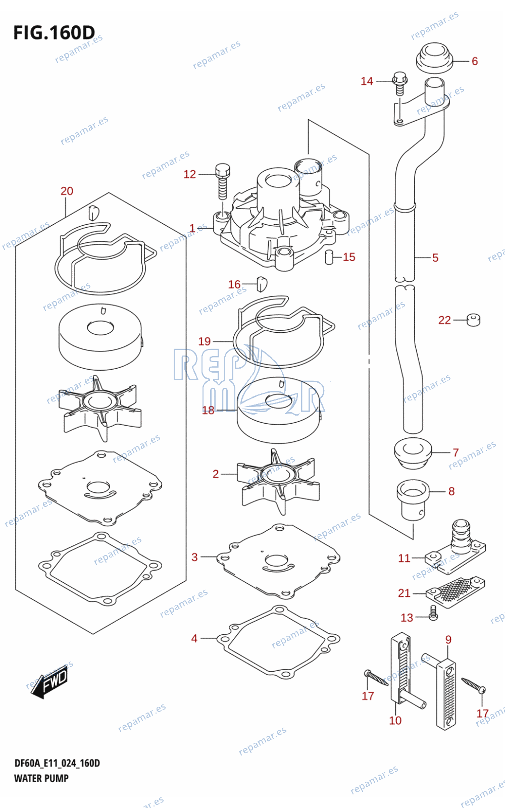 160D - WATER PUMP (DF40ASVT,DF50AVT,DF60AVT)