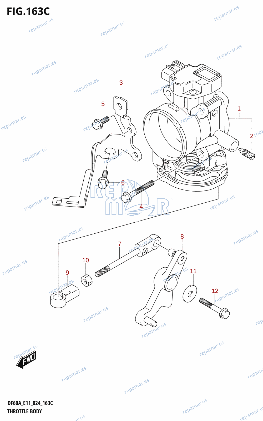 163C - THROTTLE BODY (DF40AQH,DF40ATH,DF50ATH,DF60AQH,DF60ATH,DF60AVTH)