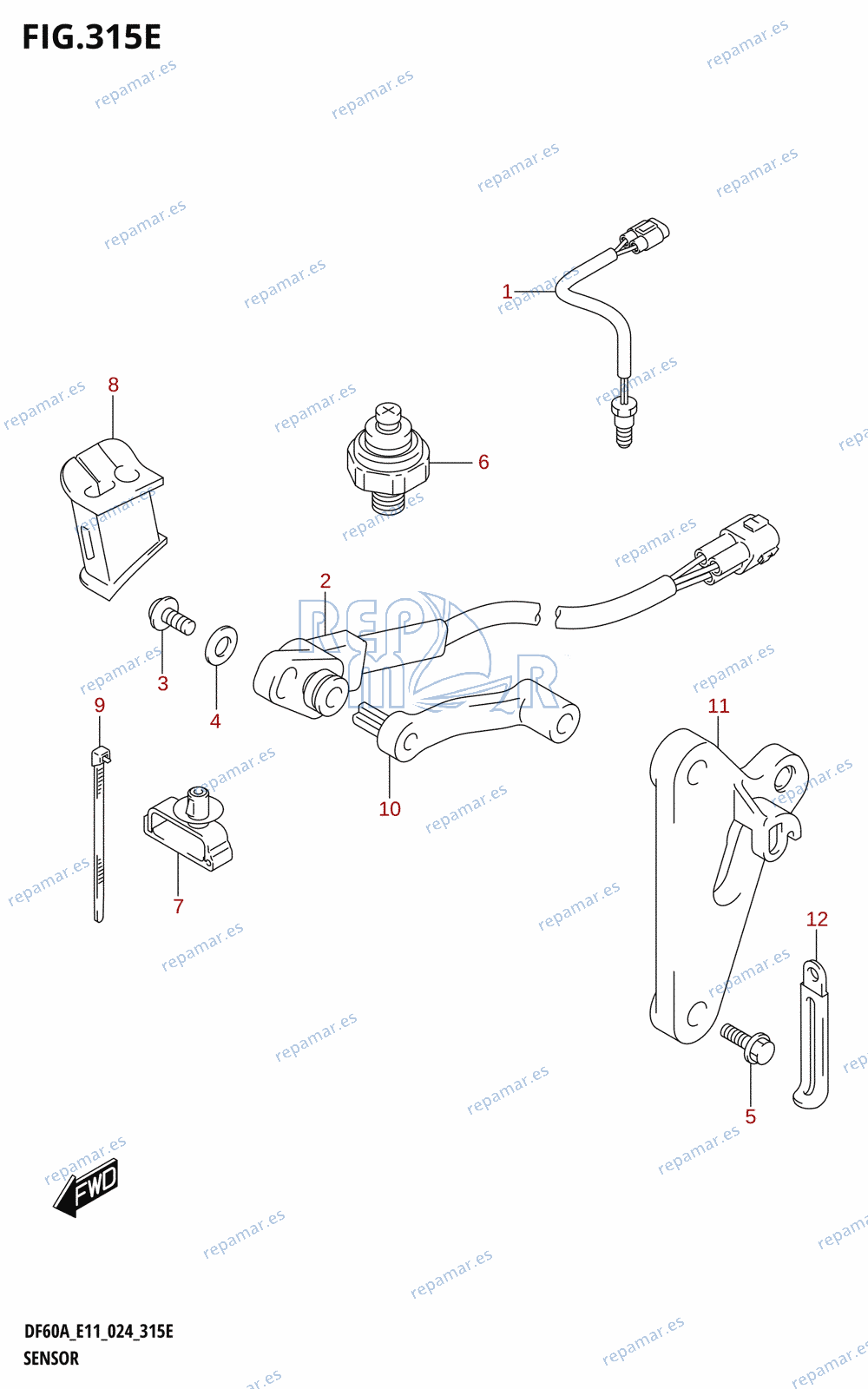 315E - SENSOR (DF40A,DF40ATH,DF50A,DF50ATH)