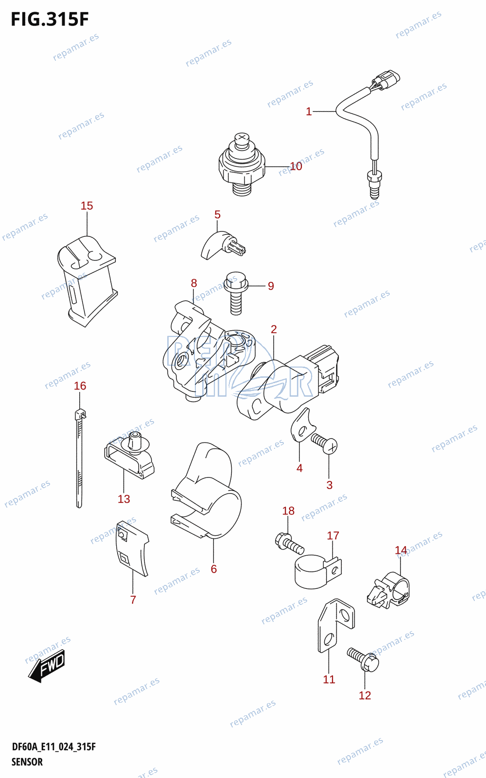 315F - SENSOR (DF40AST,DF60A,DF60ATH,DF50AVT,DF60AVT,DF60AVTH,DF40ASVT)