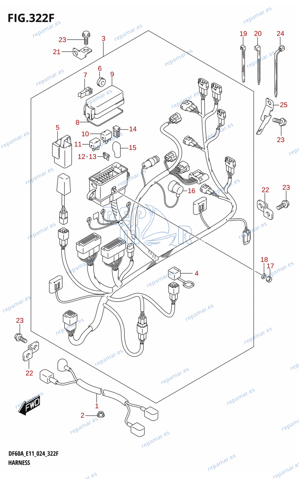 322F - HARNESS (DF40AQH)