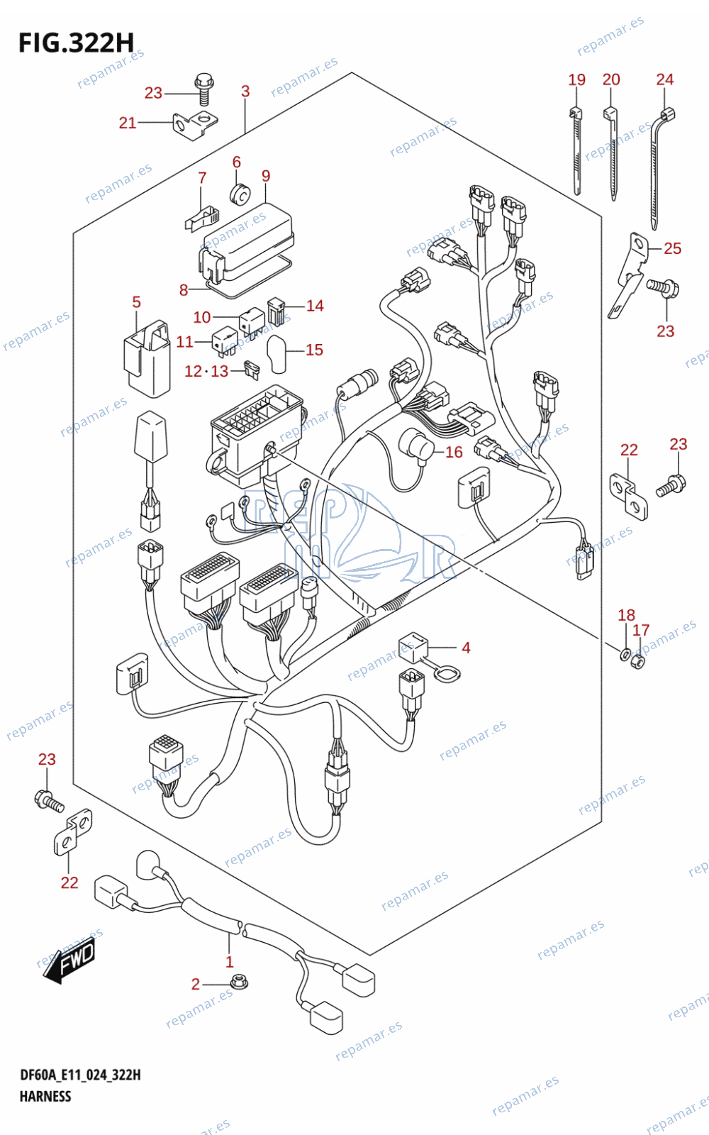 322H - HARNESS (DF60AQH)