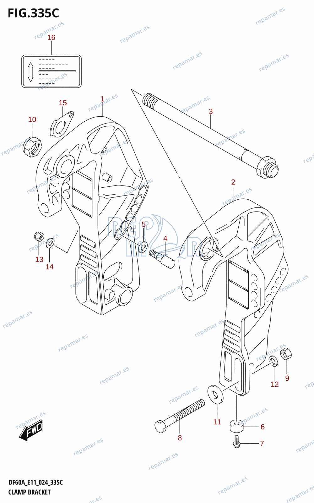 335C - CLAMP BRACKET (DF40AQH)