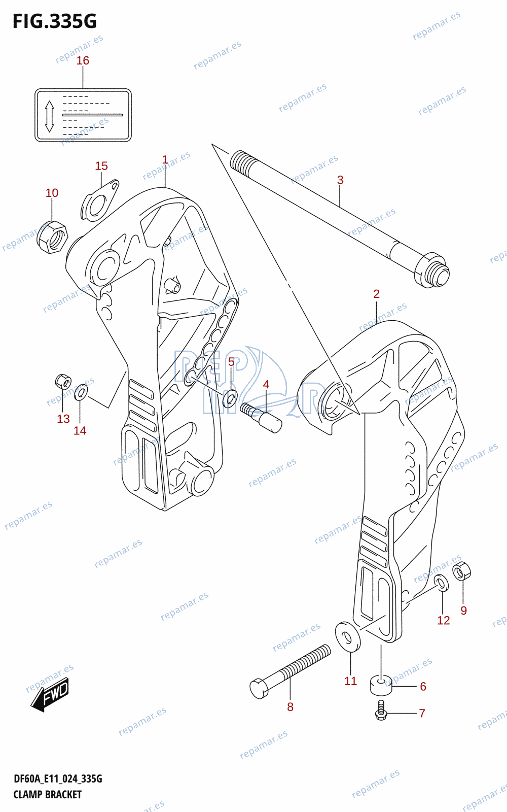 335G - CLAMP BRACKET (DF60AQH)