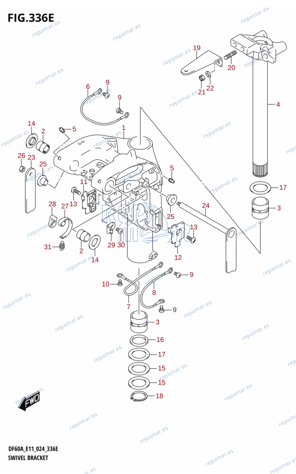 336E - SWIVEL BRACKET (DF40AST)