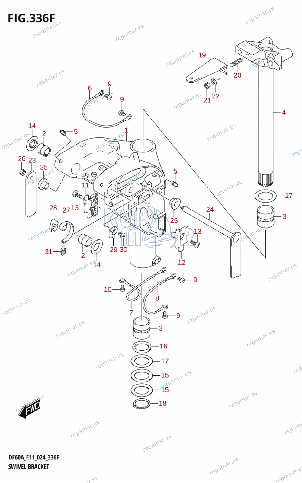 336F - SWIVEL BRACKET (DF60A)