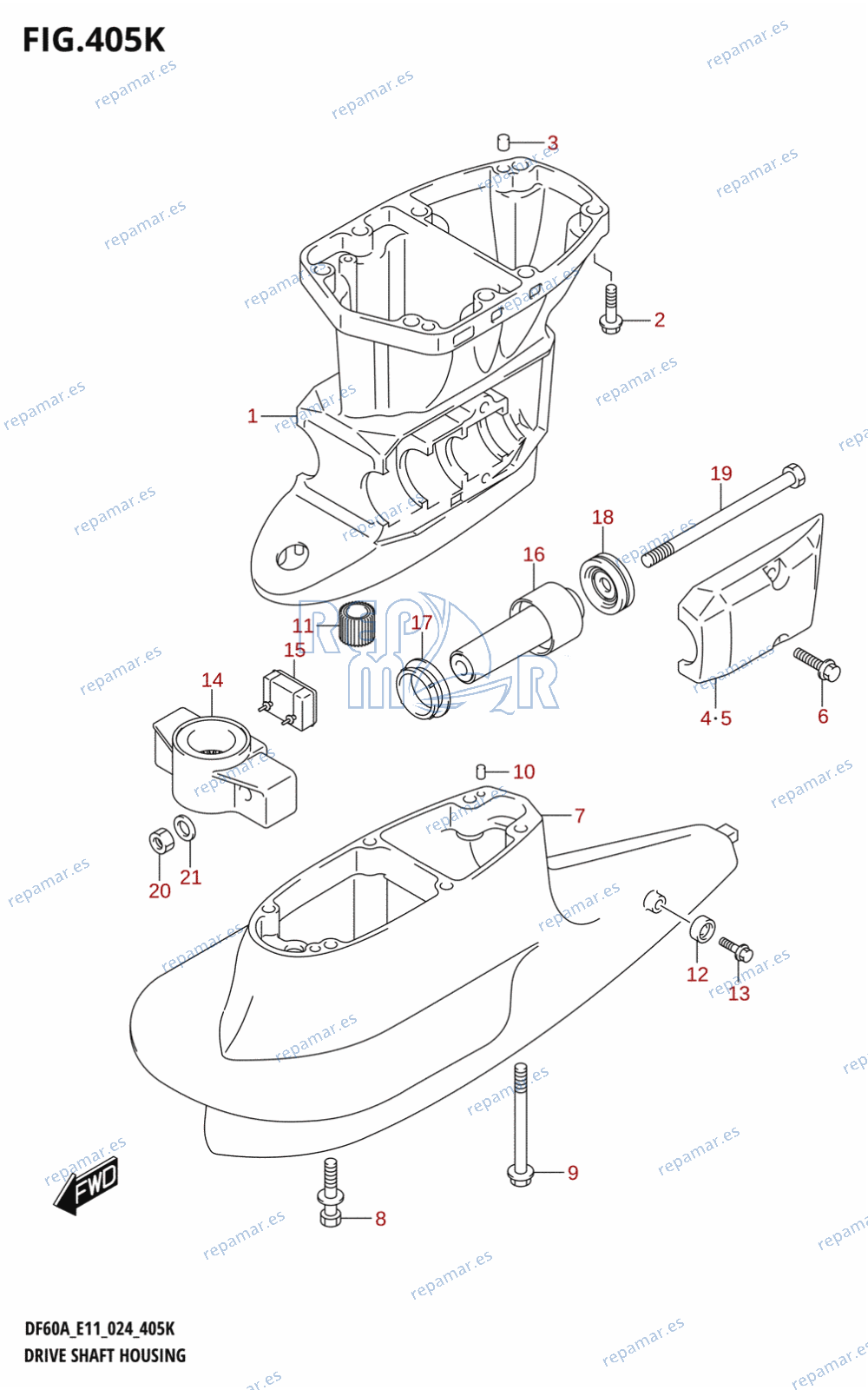 405K - DRIVE SHAFT HOUSING (DF60AVT,DF60AVTH)