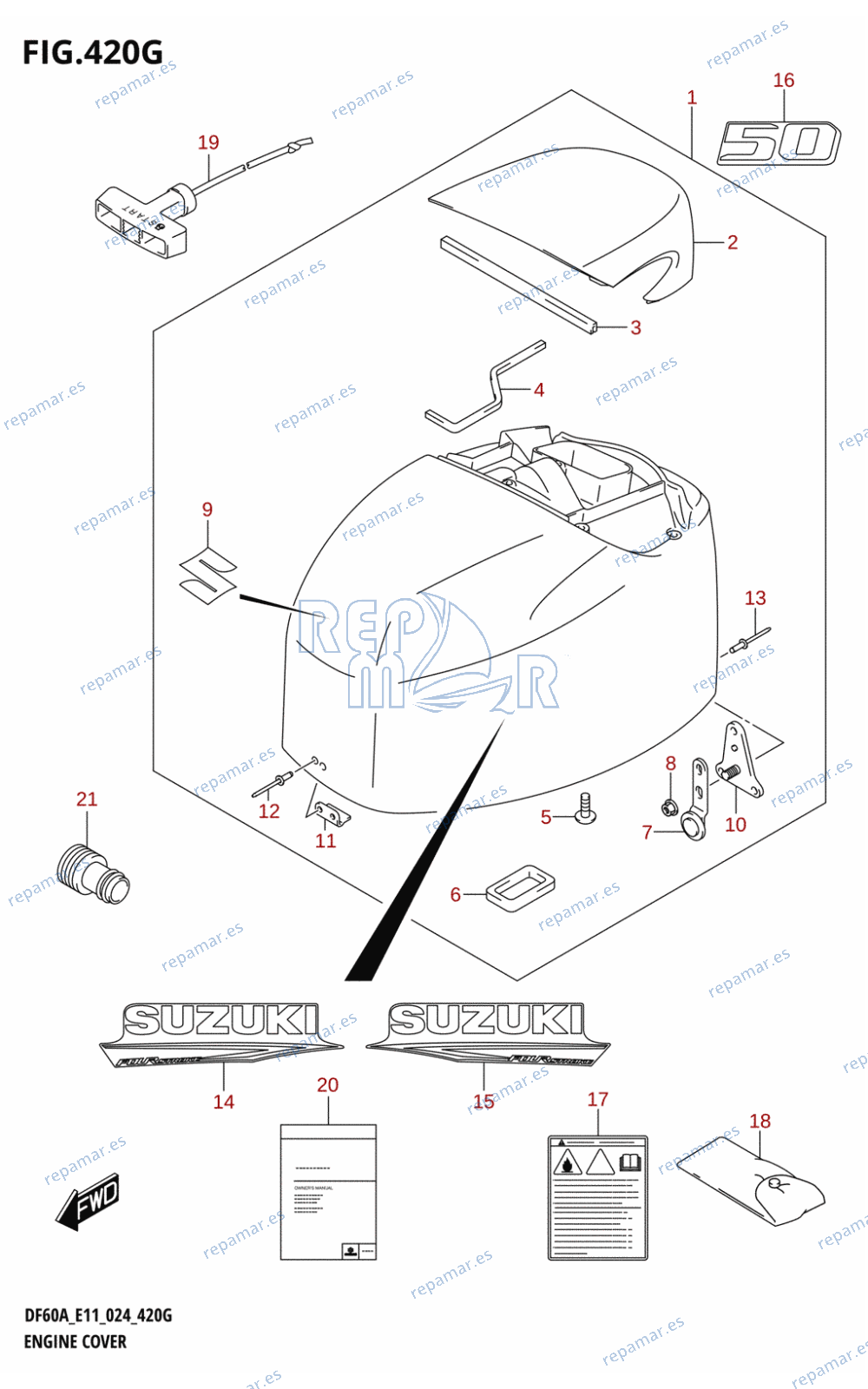 420G - ENGINE COVER (DF50AVT)