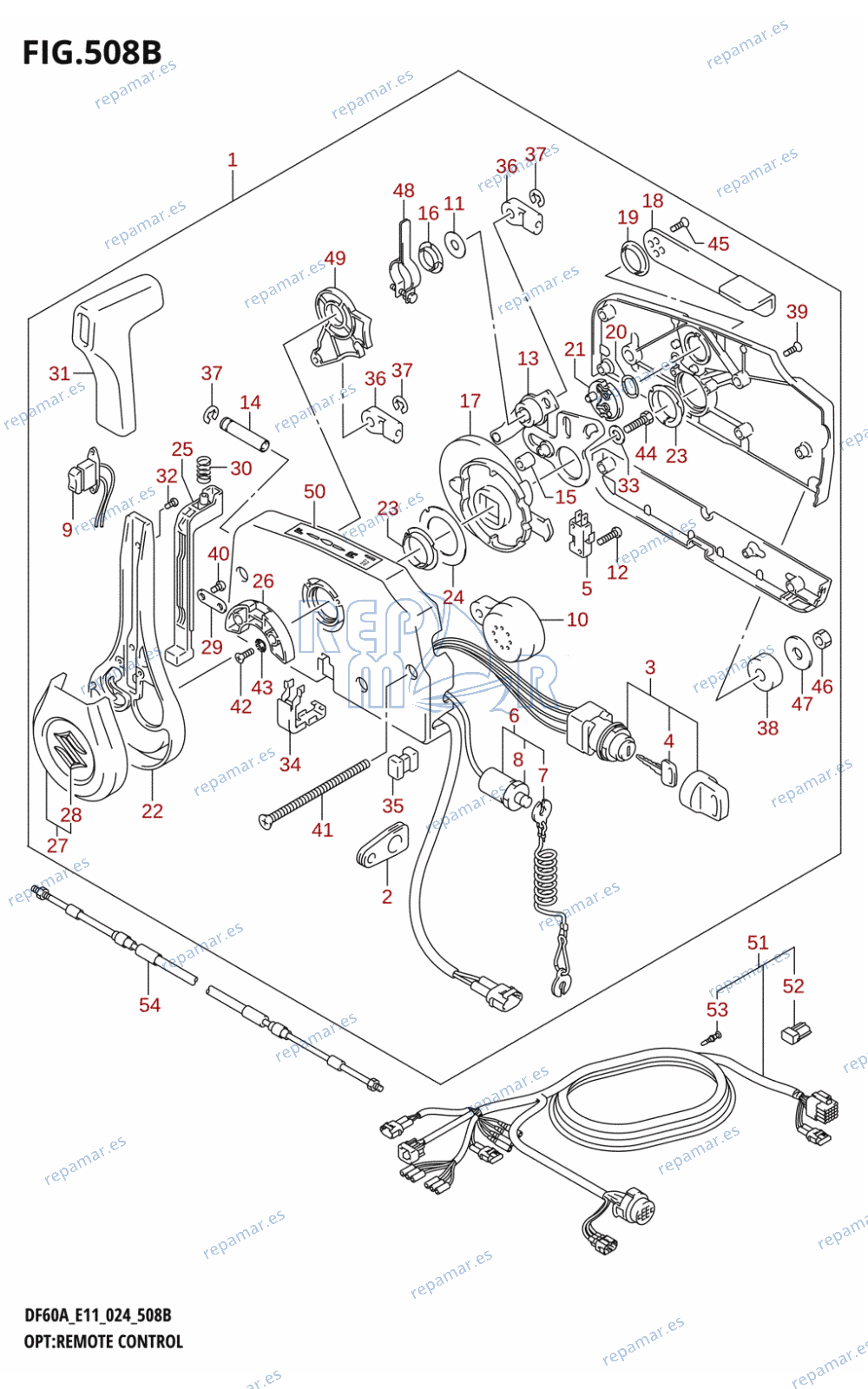 508B - OPT:REMOTE CONTROL (DF40A,DF50A,DF60A,DF40AST,DF40ASVT,DF60AVT)