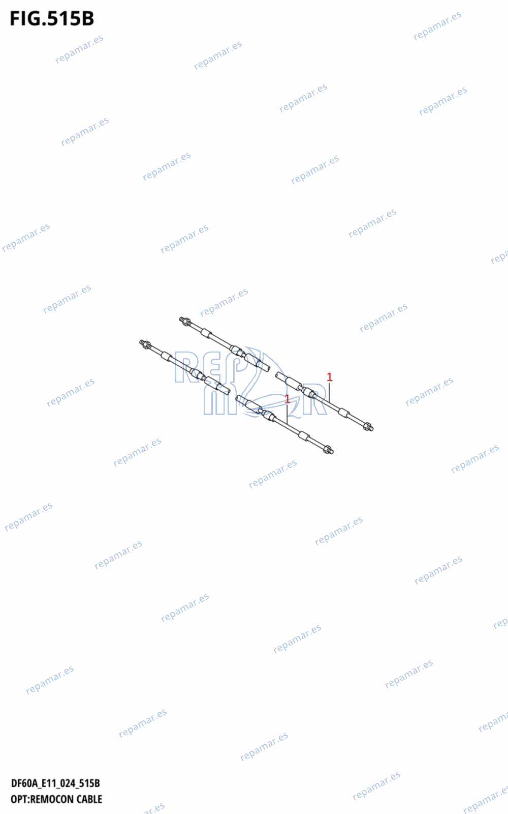 515B - OPT:REMOCON CABLE (DF40A,DF40AST,DF50A,DF50AVT,DF60A,DF60AVT,DF40ASVT)