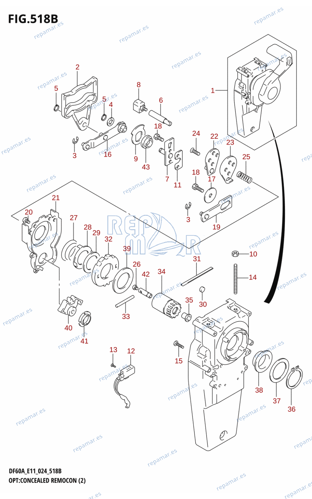 518B - OPT:CONCEALED REMOCON (2) (DF40A,DF50A,DF60A,DF40AST,DF40ASVT,DF60AVT)