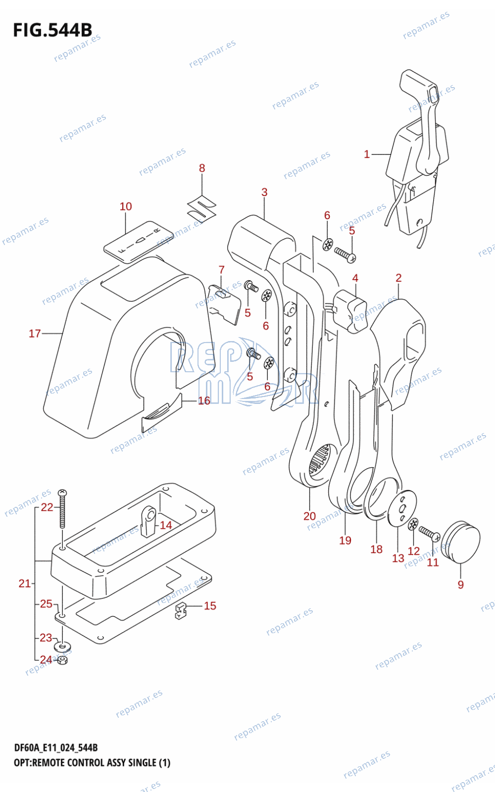 544B - OPT:REMOTE CONTROL ASSY SINGLE (1)