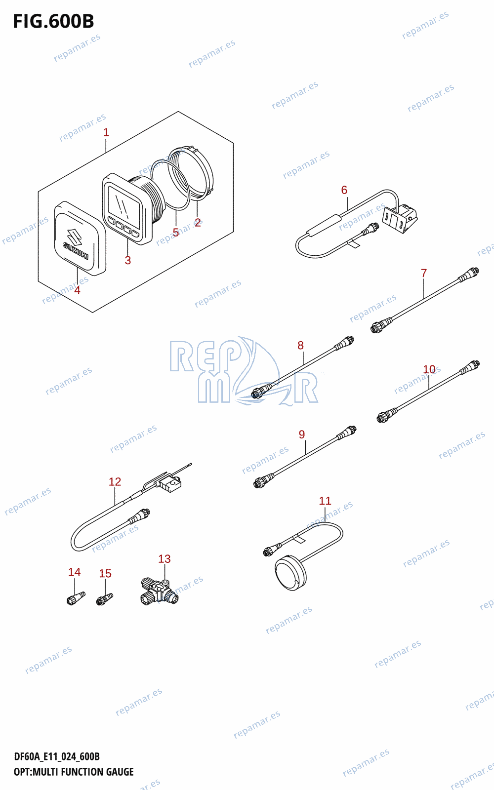 600B - OPT:MULTI FUNCTION GAUGE ((DF60A,DF60AQH,DF60ATH,DF60AVTH):E40)