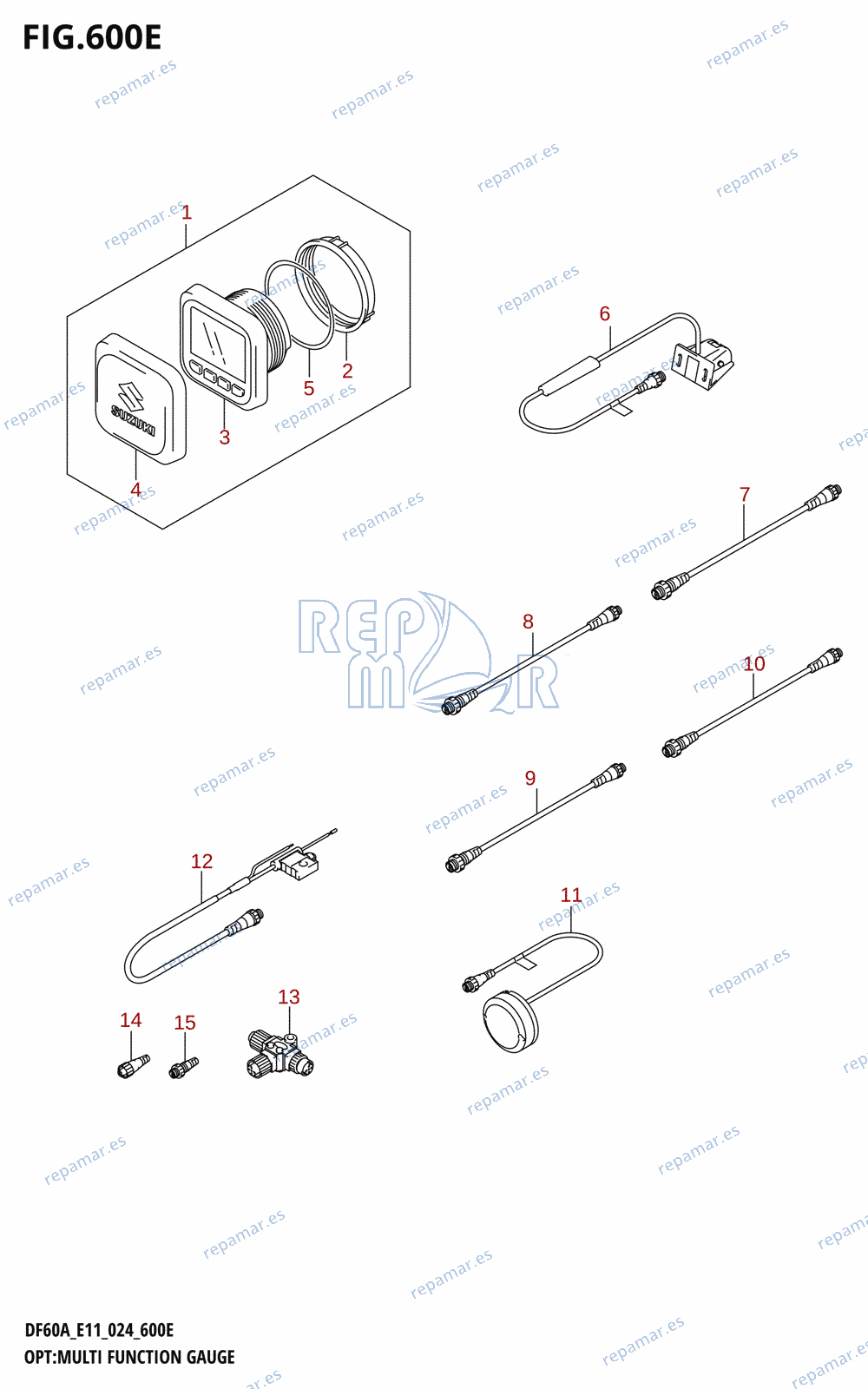 600E - OPT:MULTI FUNCTION GAUGE ((DF40AQH,DF40ATH,DF50ATH,DF60ATH):E01)