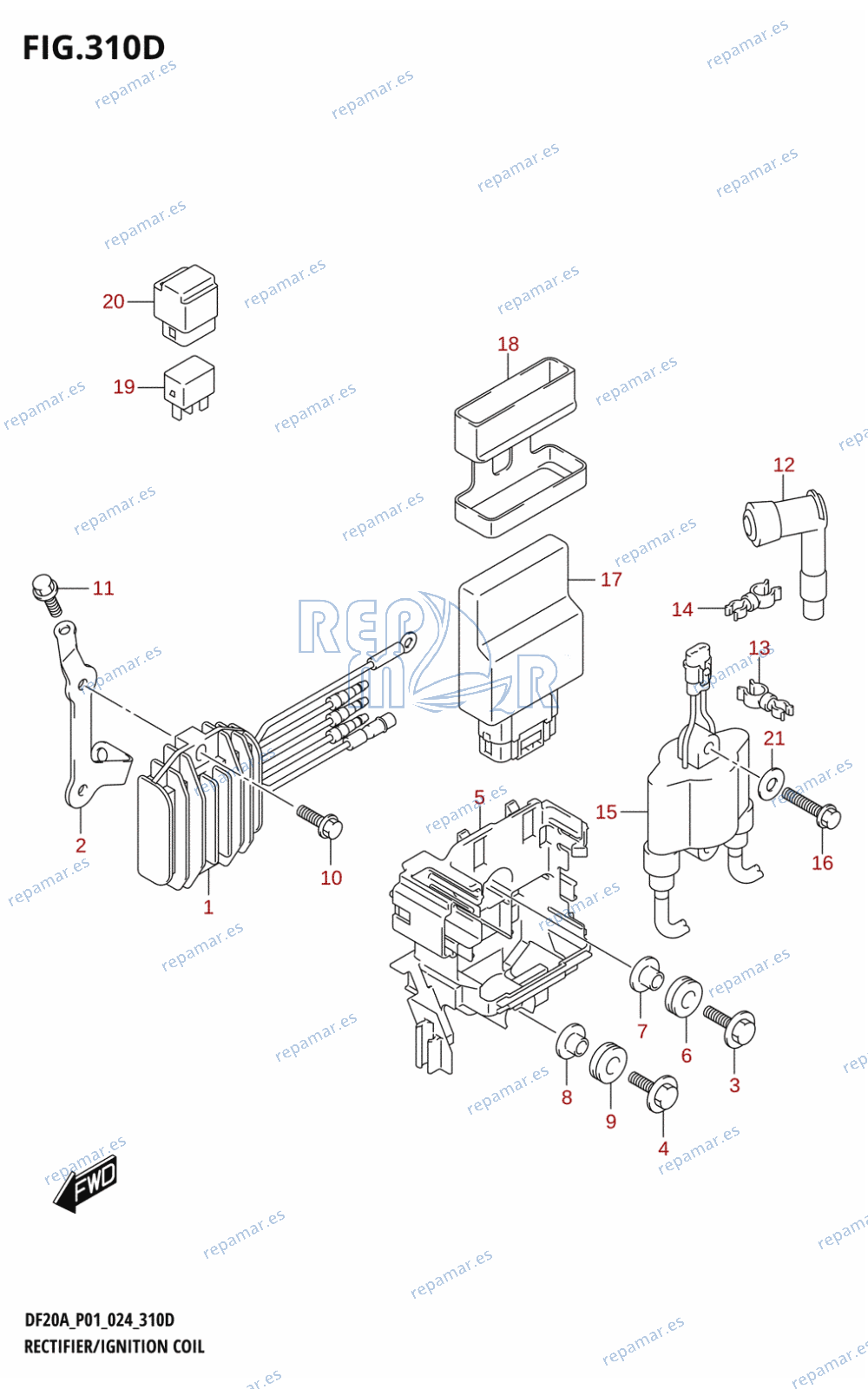 310D - RECTIFIER /​ IGNITION COIL (DF15AR,DF15AT)