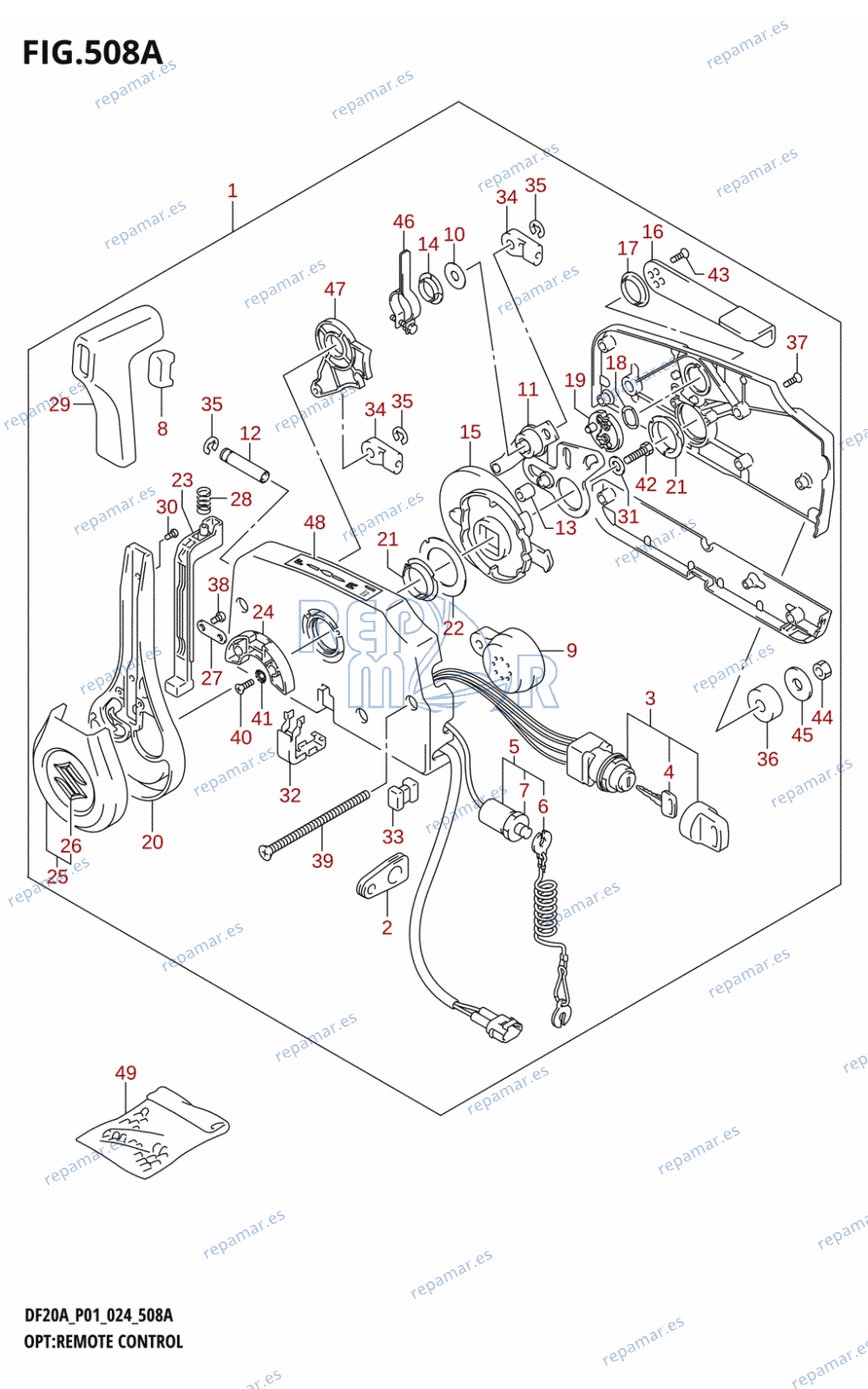 508A - OPT:REMOTE CONTROL (DF9.9B,DF15A,DF20A)