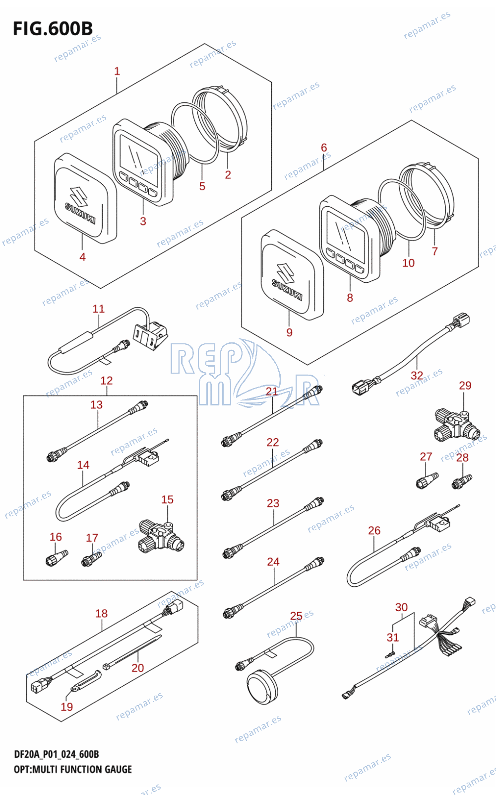 600B - OPT:MULTI FUNCTION GAUGE (DF20A:P40)