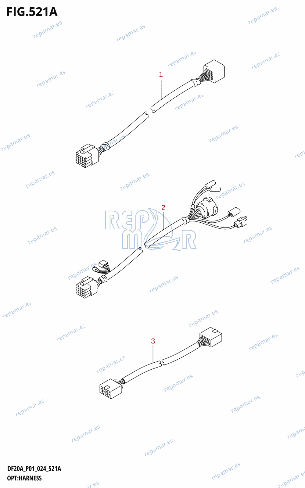 521A - OPT:HARNESS (DF9.9B,DF9.9BR,DF15A,DF15AR,DF15AT,DF20A,DF20AR,DF20AT)