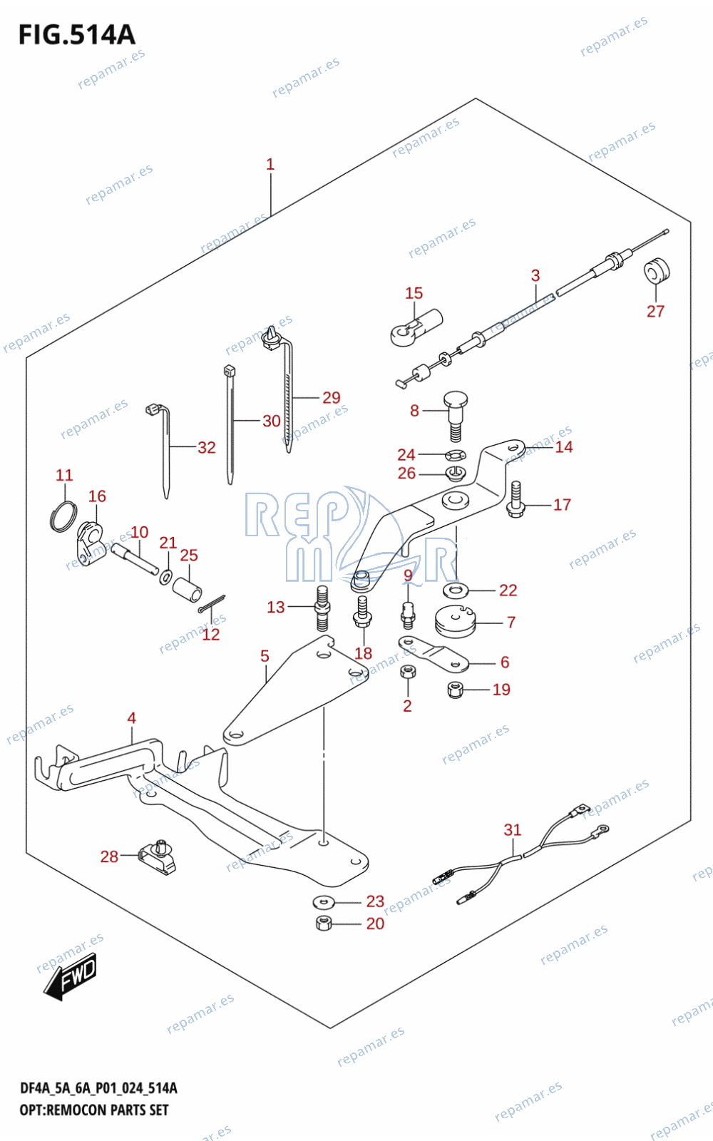 514A - OPT:REMOCON PARTS SET