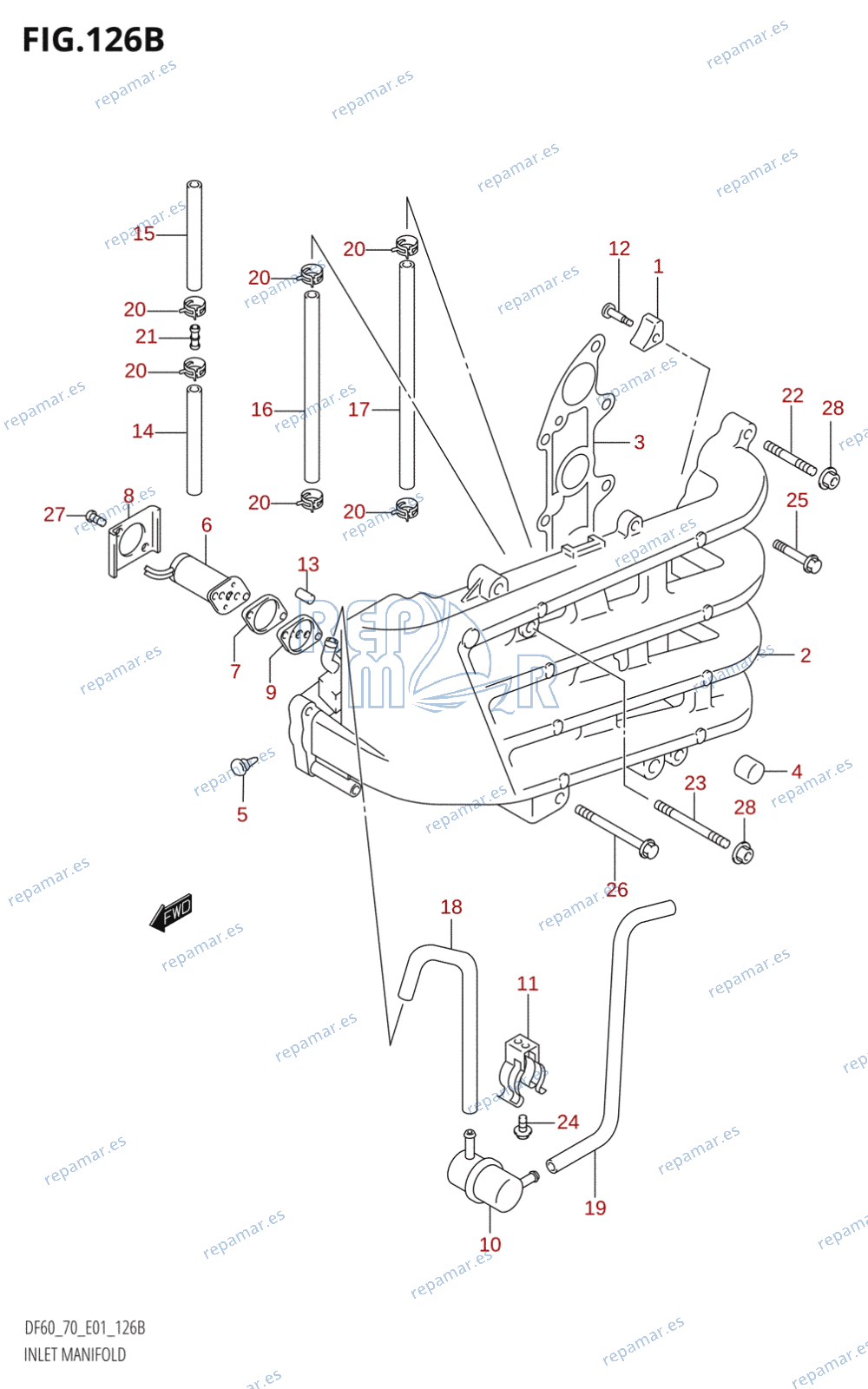 126B - INLET MANIFOLD (DF60T:(X,Y,K1))