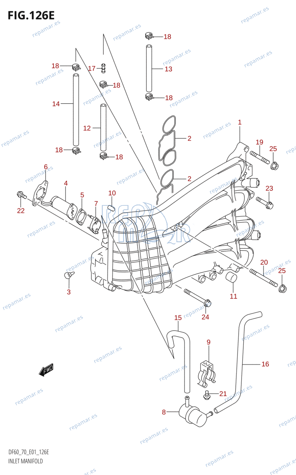 126E - INLET MANIFOLD (K2,K3,K4,K5,K6,K7,K8,K9)