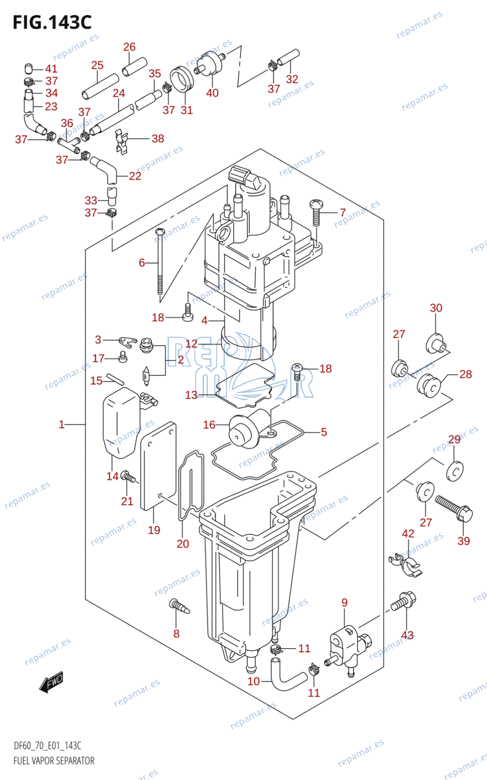 143C - FUEL VAPOR SEPARATOR (K1,K2,K3,K4,K5,K6,K7,K8,K9)