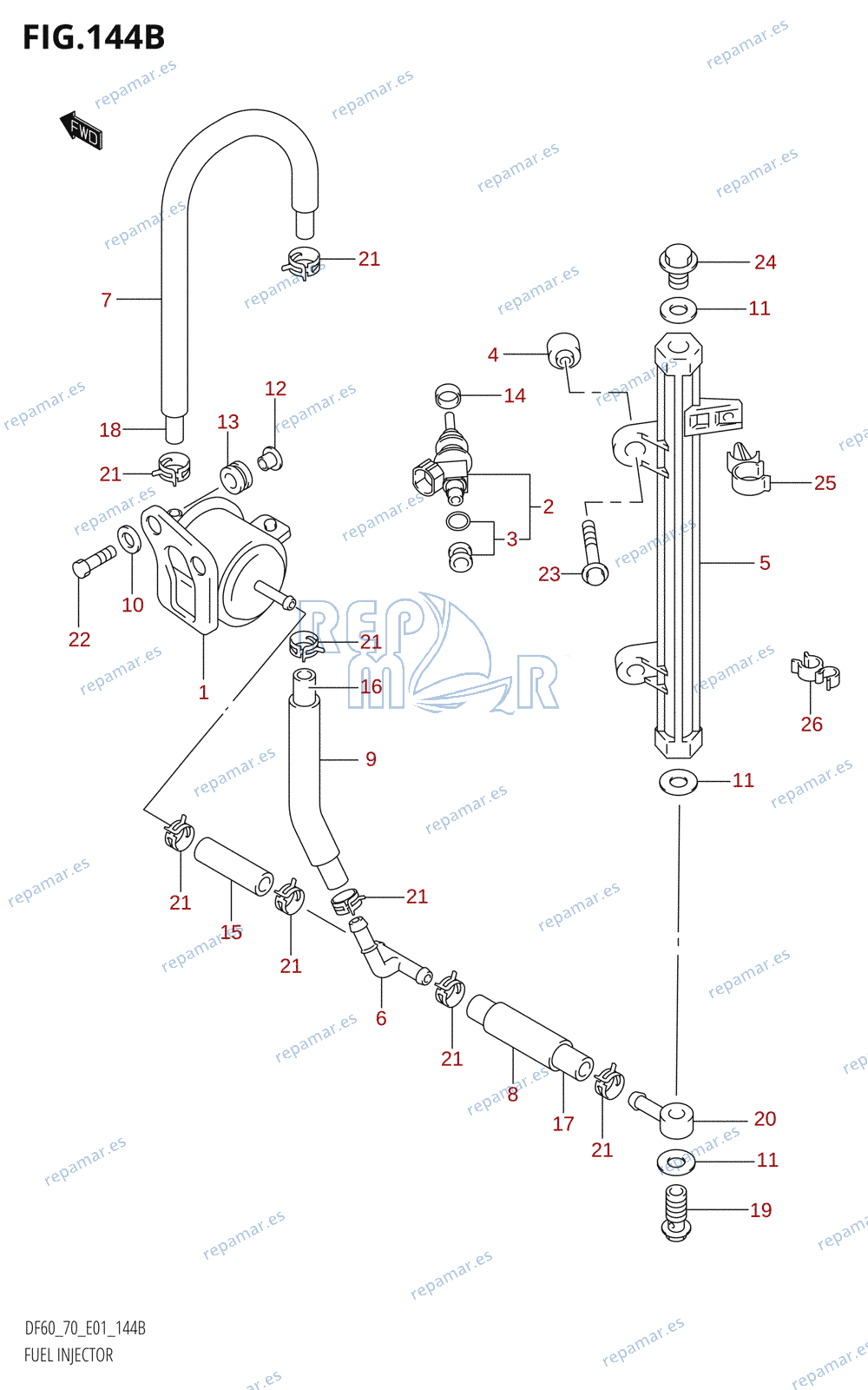 144B - FUEL INJECTOR (X,Y,K1,K2,K3,K4,K5,K6,K7,K8,K9)