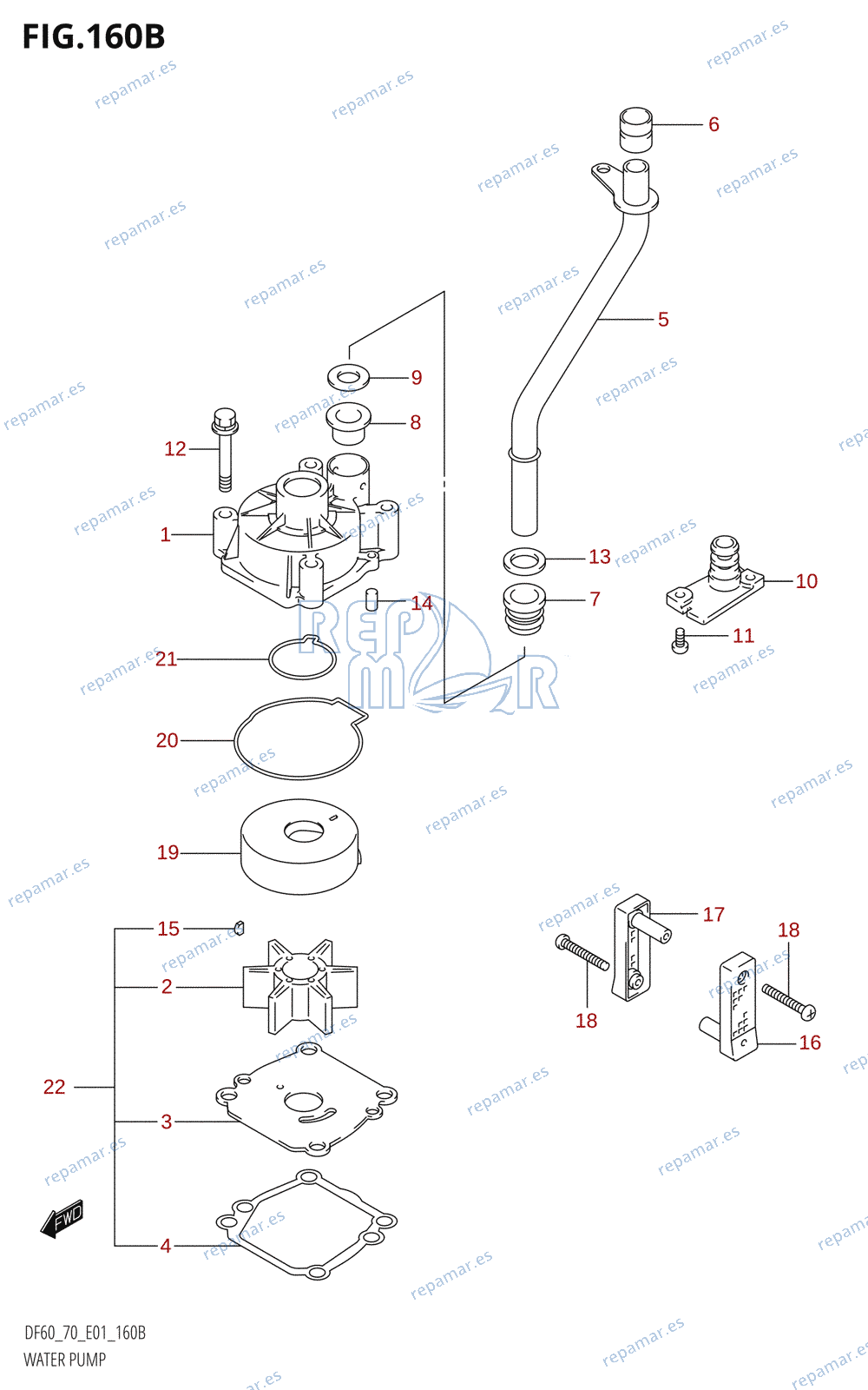 160B - WATER PUMP (K8,K9)