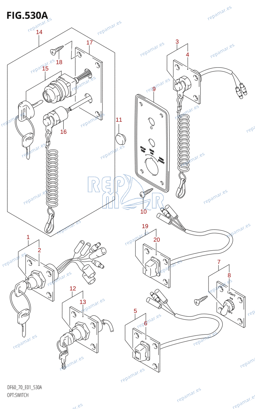 530A - OPT:SWITCH (W,X,Y,K1,K2,K3,K4)