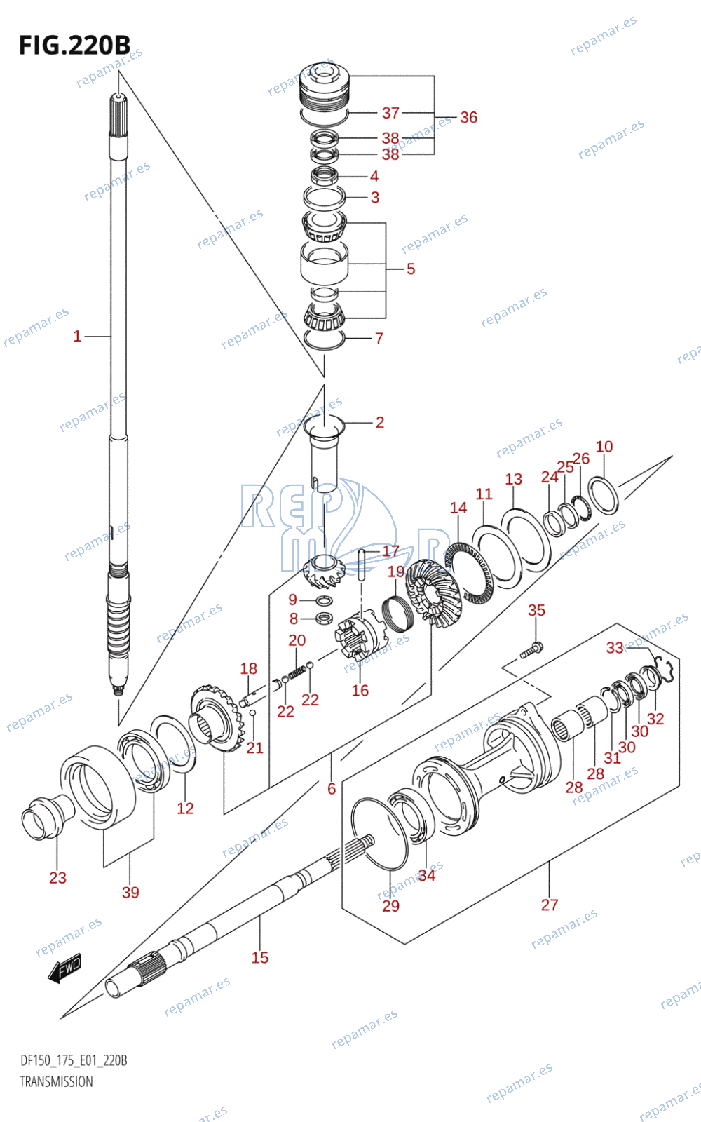 220B - TRANSMISSION (DF150Z,DF175Z)