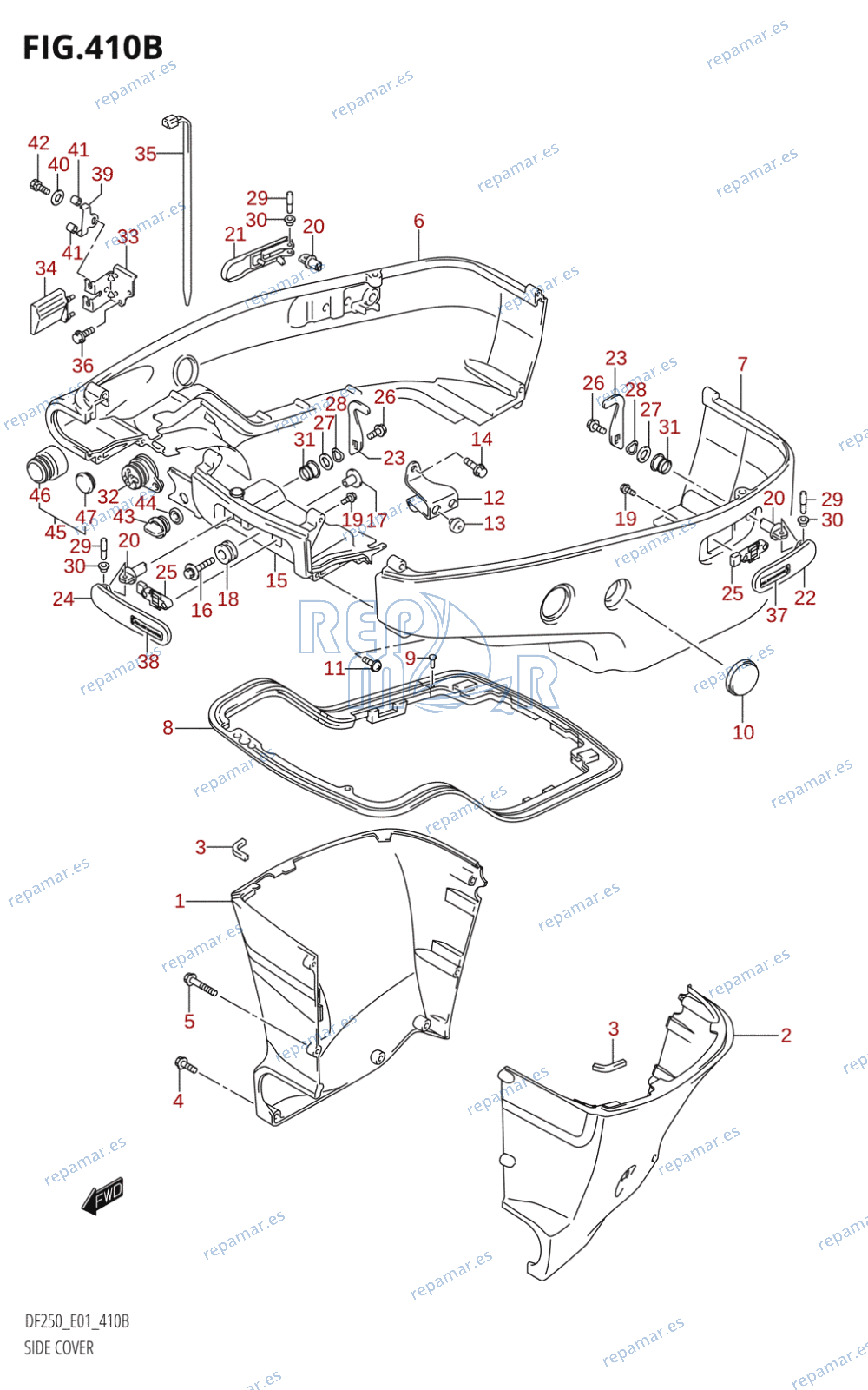 410B - SIDE COVER (L-TRANSOM)